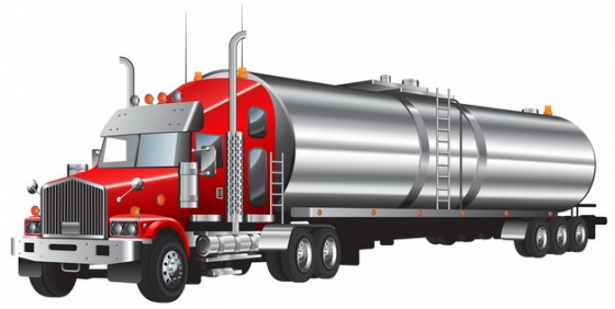 银色槽罐车油罐车危险品运输卡车特种运输车612867png图片素材