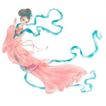 美丽的嫦娥织女中国传统仙女插画482216png图片素材