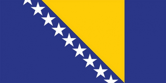 标准版波斯尼亚和黑塞哥维那波黑国旗图片素材