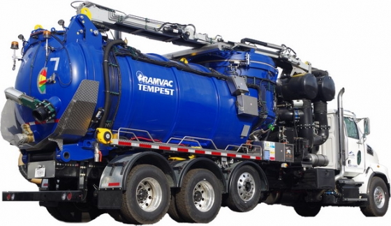 蓝色自卸功能槽罐车油罐车危险品运输卡车特种运输车179482png图片素材