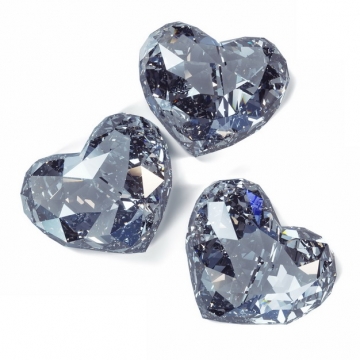 三颗心形钻石水晶宝石433343png图片素材