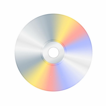 一种彩色光泽的光盘光碟png图片免抠矢量素材