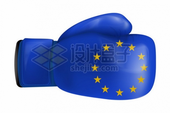 印有欧盟旗帜的拳击手套象征了欧洲实力949643矢量图片免抠素材