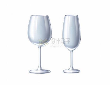 2款银色的高脚杯酒杯红酒杯447243png图片素材