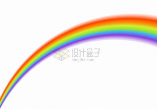 伸向远方的七彩虹png图片免抠矢量素材