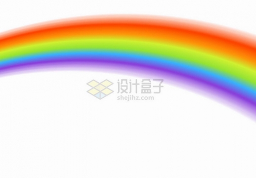 模糊的七彩虹装饰png图片免抠矢量素材