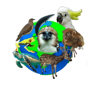 围绕地球的各种野生动物国际生物多样性日png图片素材