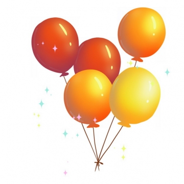 红色橙色黄色国庆节庆祝气球958950png免抠图片素材