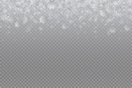 飘落的半透明雪花装饰图案图片免抠矢量素材