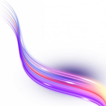 绚丽的七彩虹色发光曲线线条装饰450326png图片素材