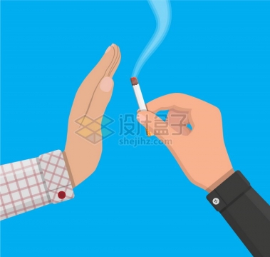 递烟拒绝抽烟吸烟有害健康png图片素材