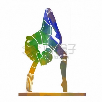 体操平衡木彩色涂鸦653293png免抠图片素材