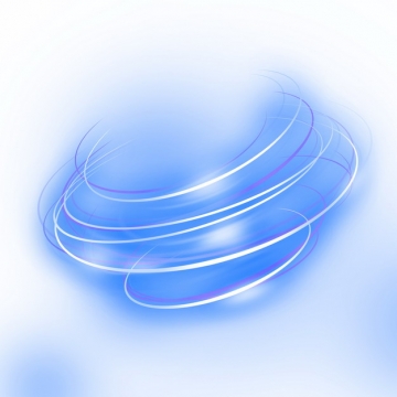 绚丽的蓝色发光曲线旋转线条装饰122218png图片素材
