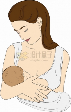 彩色素描全国母乳喂养宣传日5873731png图片素材