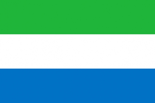 标准版塞拉利昂国旗图片素材