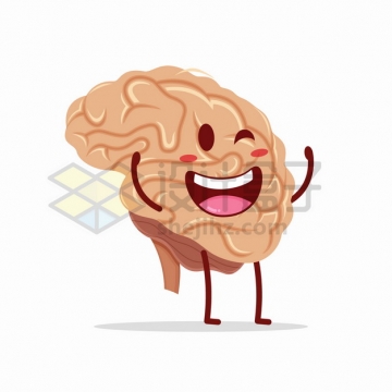 可爱的卡通大脑人体器官组织png图片素材
