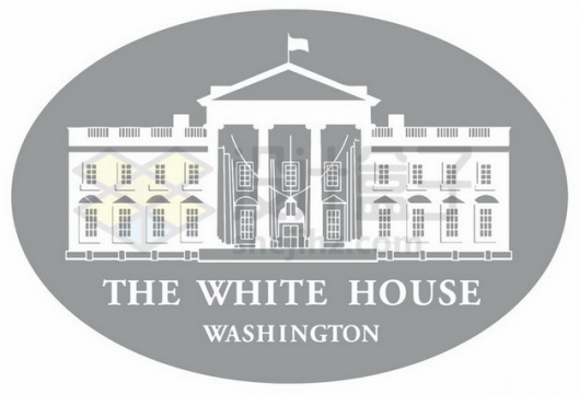 灰白色美国白宫logo徽章标志png图片素材
