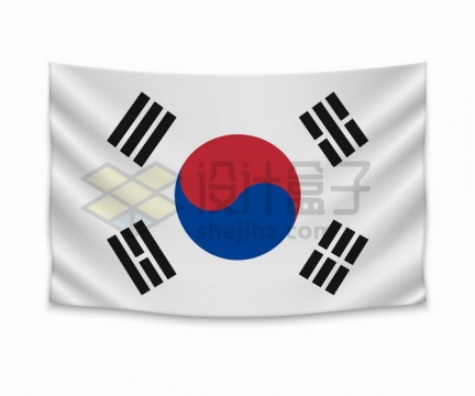 挂着的韩国国旗太极旗png图片素材