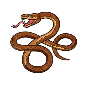 一款褐色的毒蛇图片动物免抠素材