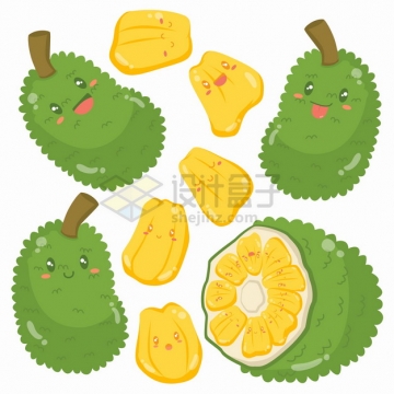 卡通菠萝蜜美味水果png图片素材