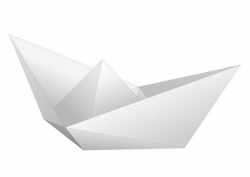 简约的折纸船png图片免抠矢量素材