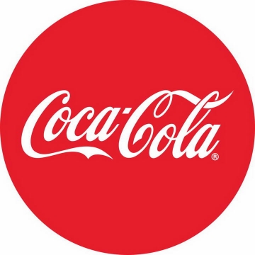 红色背景可口可乐英文字体标志图标LOGO透明背景png图片素材