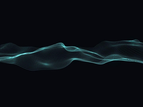蓝色科技粒子波浪风格图片素材