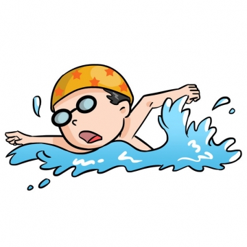 卡通男孩正在游泳png图片素材45465722