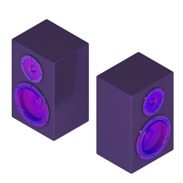紫色音响低音炮音箱图片免抠素材
