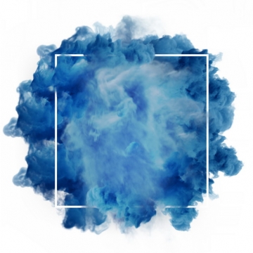 白色的方框和绚丽的蓝色烟雾效果820702png图片素材
