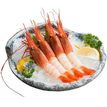 冰鲜的大虾河虾对虾美食图片免抠素材