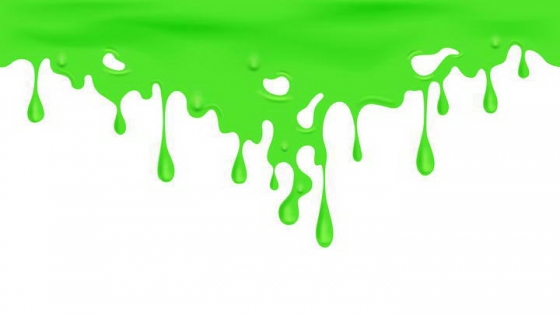 融化后滴下来的绿色液体水效果装饰图片免扣素材