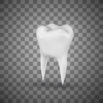 一颗白色的立体牙齿人体器官图片免抠素材
