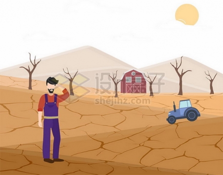 旱灾干旱的土地世界防治荒漠化和干旱日png图片素材