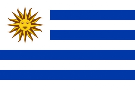 标准版乌拉圭国旗图片素材