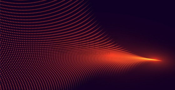 橙色粒子量子波动抽象黑色背景图7927481png图片素材