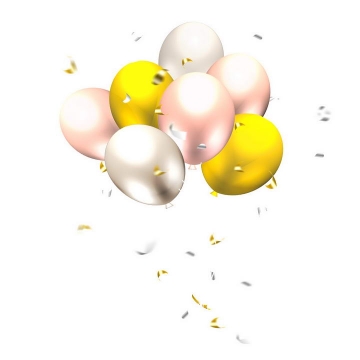 金色粉色风格气球图片装饰设计素材