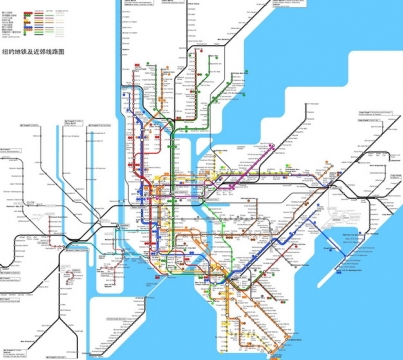 纽约地铁线路图图片素材