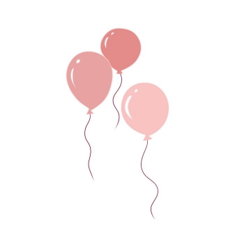 简约风格粉色气球图片免抠素材