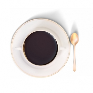 金色的汤匙和咖啡杯下午茶404522png图片素材
