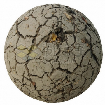 高清干裂的泥土块土球裂纹png图片素材