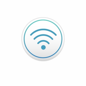蓝色圆圈背景经典wifi信号图标png图片免抠EPS矢量素材