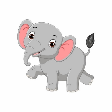 可爱的卡通大象动物儿童画png图片免抠矢量素材