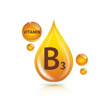 黄色油滴烟酸维生素B3营养元素维他命保健品png图片免抠EPS矢量素材