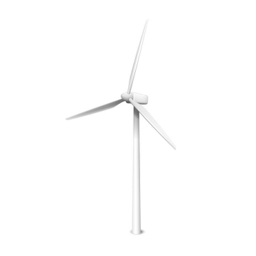 白色的发电风车风力发电图片免抠素材