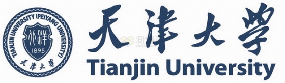 带文字名称天津大学 logo校徽标志png图片素材