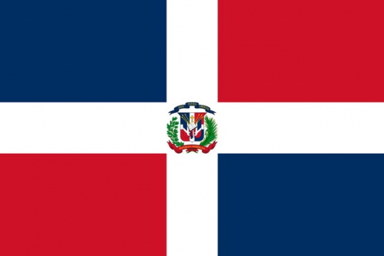 标准版多米尼加国旗图片素材