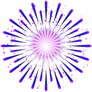 绽放的紫色放射性烟花礼花图案684231png图片素材
