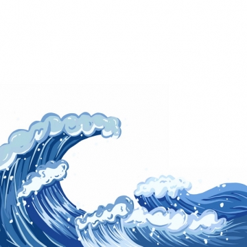 海浪波浪传统插画577464png图片素材