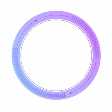 紫色科幻风格圆环文本框标题框装饰png图片免抠ai矢量素材